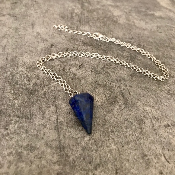 Lapis Lazuli Silver Toned Necklace - Picture 2 of 7